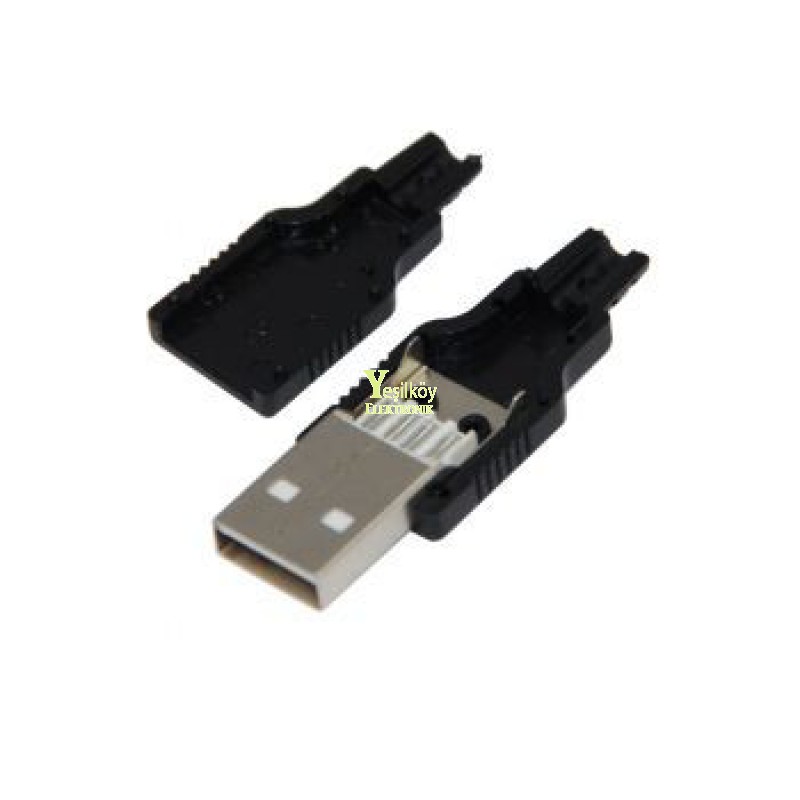 Usb Şase A Tip 90° Erkek Kapaklı