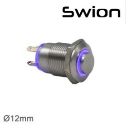 Swion Metal 12volt 12 mm Halka Ledli Buton 4p ip65 Kırmızı