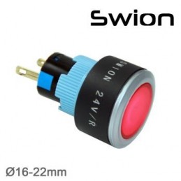 10-24v 22mm Sinyal Lambası Mavi Plastik