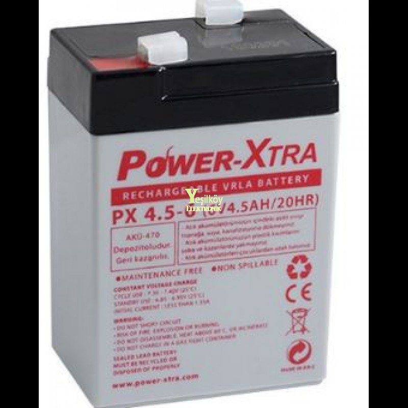 Power-xtra 6volt 4amper Akü 