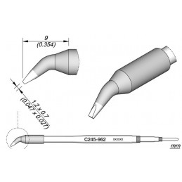 JBC c245-962 Eğik Havya Ucu 1.2mm 0.7mm