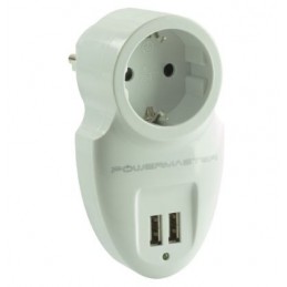 Powermaster Tekli Akım Korumalı Priz 16a 3500w Çift 2 USBli