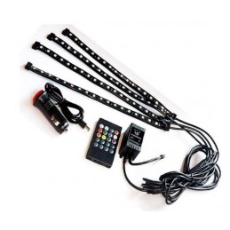 Powermaster Sese Duyarlı Araç içi RGB Led Kumandalı
