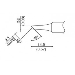 Hakko T18-C2 Havya Ucu 2.1mm Kaşık Tip Japon