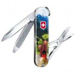 Victorinox Classic I Love Hiking Desenli Çakı 58mm Kamp 0.6223.L2002