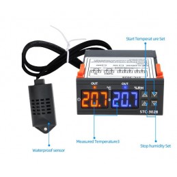 STC3028 110-220v Nem Sıcaklık Kontrol Modülü Kuluçka Makinesi