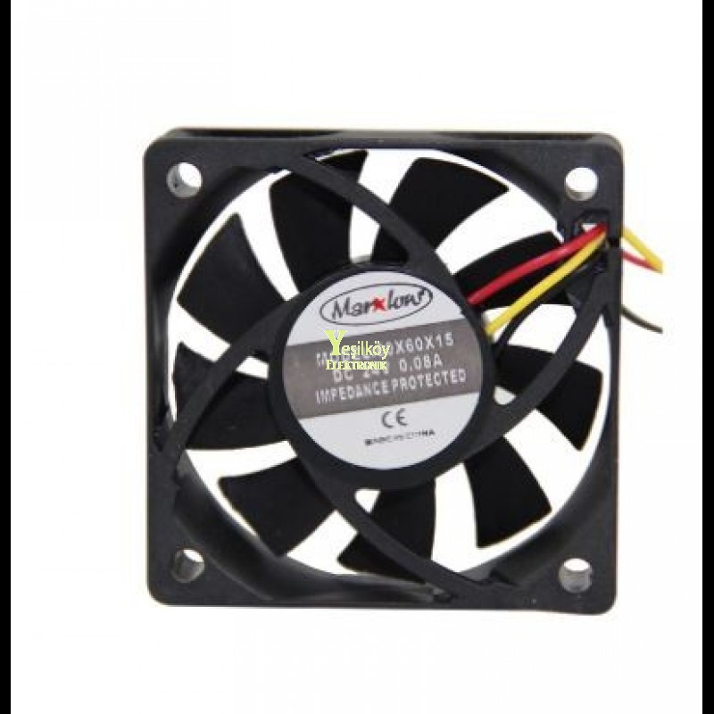 FAN 60x60x15 24V DC 3 Kablolu 24volt 3kablolu fan