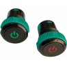 19mm Plastik LEDli Yaylı Power Simgeli Buton