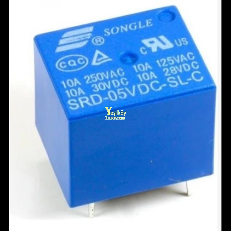 Songle 5v Tek Kontak Röle SRD-05VDC-SL-C 10a Orjinal Songle