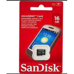 Sandisk 16gb Micro Sd Card Class4 30mbs SDSDQM-016G-B35