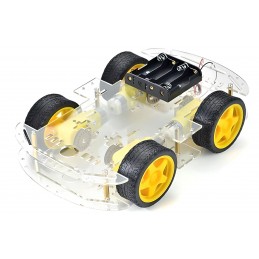 4WD Çok Amaçlı Mobil Robot Platformu Şeffaf