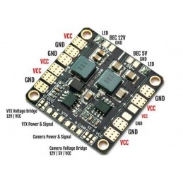 Matek Mini güç Hub güç Dağıtım Kartı PDB ile BEC 5V & 12V FPV için QAV250 ZMR250 Multicopter