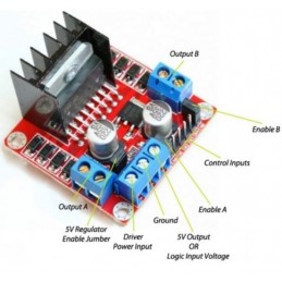 L298 DC ve Step Motor Sürücü Modülü Çizgi İzleyen Sürücüsü