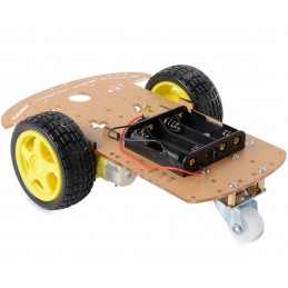 2wd Arduino Robot Şasesi Çizgi Şeffaf Şase Sarhoş Tekerli Vidalı Distanslı