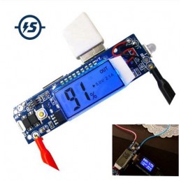 PowerBank 18650 Şarj Modülü Mavi Ekran Fenerli