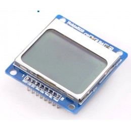 5110 Arduino LCD Modülü Mavi Pinleri Lehimli